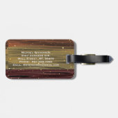 素朴絵を描トラベルパーソナライズされたス ラゲッジタグ (裏面横)