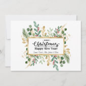 素朴緑のスエレガントクリプト金ゴールドの葉フローラ シーズンカード (正面)