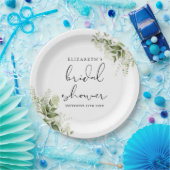 素朴緑のスクリプエレガントトブライダルシャワー ペーパープレート (パーティー)