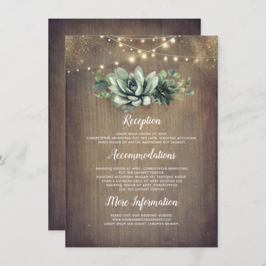 素朴緑の情結婚報を吸う エンクロージャーカード (正面/裏面)