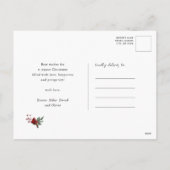 素朴緑の松モダンのスクリプメリート シーズンポストカード (裏面)