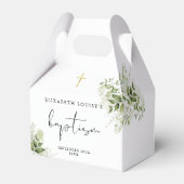 素朴緑の葉人のエレガント洗礼 フェイバーボックス (正面サイド)