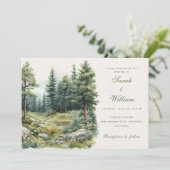素朴緑結婚林 招待状 (スタンド正面)