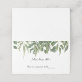 素朴緑葉緑葉表 プレイスカード (外部開封)