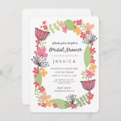 素朴縁どブライダルシャワーパーティー 招待状 (正面/裏面)