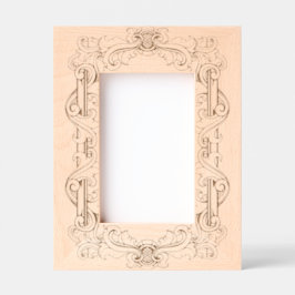 素朴縁どレーザ彫刻枠 レーザー彫刻フレーム