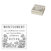 素朴縁ど差出人住所 ラバースタンプ (押印)