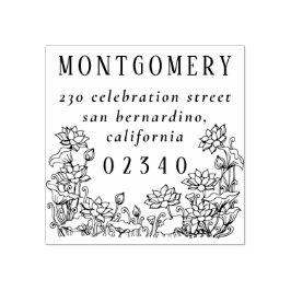 素朴縁ど差出人住所 ラバースタンプ