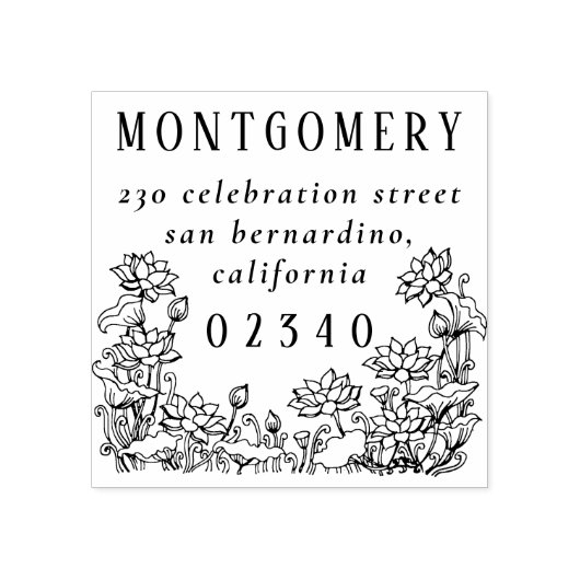 素朴縁ど差出人住所 ラバースタンプ (インプリント)