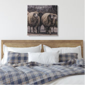 素朴羊の田舎道牧場ファーム群 キャンバスプリント (インサイチュ (寝室))