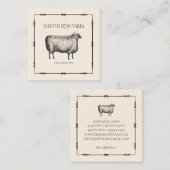 素朴羊の錬鉄矢カスタムのファームロゴ スクエア名刺 (正面/裏面)