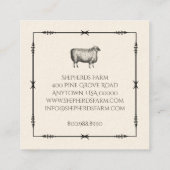 素朴羊の錬鉄矢カスタムのファームロゴ スクエア名刺 (裏面)