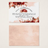 素朴美しいの結婚宿泊施設カードの挿入 (正面&裏面)