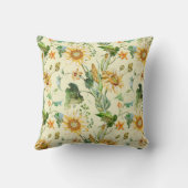 素朴美しいひまわりフローラ クッション (裏面)