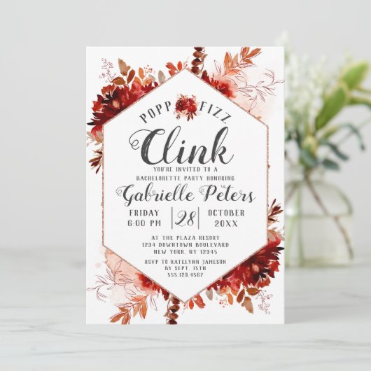 素朴美しいフポップ・アートのァズリンクバチェロレッテ 招待状 (スタンド正面)