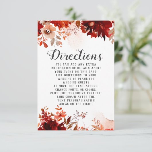 素朴美しいフローラの水結婚色の方向 エンクロージャーカード (スタンド正面)