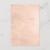 素朴美しいフローラの水結婚色の方向 エンクロージャーカード (裏面)