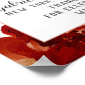 素朴美しいフローラフレーム結婚のウェルカムサイン ポスター (角)