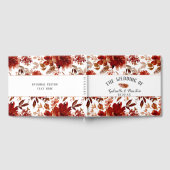 素朴美しいフローラボヘミアン水の色結婚の ゲストブック (全面)