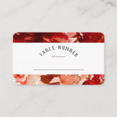 素朴美しいフローラ枠付き座席表番号 プレイスカード (正面)