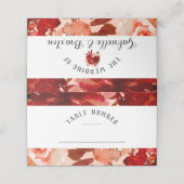 素朴美しいフローラ枠付き座席表番号 プレイスカード (外部開封)