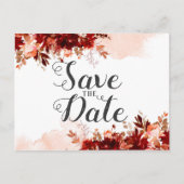 素朴美しいフローラ水の色の保存日付 案内ポストカード (正面)