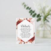 素朴美しいフローラ水色結婚詳細 エンクロージャーカード (スタンド正面)