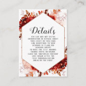 素朴美しいフローラ水色結婚詳細 エンクロージャーカード (正面)