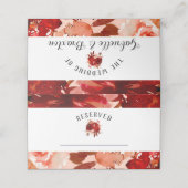 素朴美しいフローラ秋リザーブドシー結婚ト プレイスカード (外部開封)