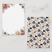 素朴聖牛フローラノートカ空白のード ノートカード (正面/裏面)