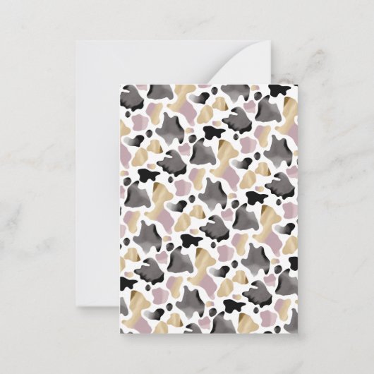 素朴聖牛フローラノートカ空白のード ノートカード (裏面)