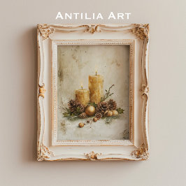 素朴聖降誕祭絵を描の静物詩 ポスター