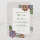 素朴肉結婚質 招待状 (正面/裏面)