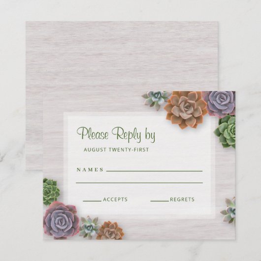 素朴肉 出欠カード (正面/裏面)