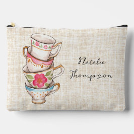 素朴自然な背景の手絵を描芸術モノグラム アクセサリーポーチ