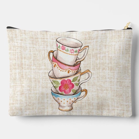 素朴自然な背景の手絵を描芸術モノグラム アクセサリーポーチ (裏面)