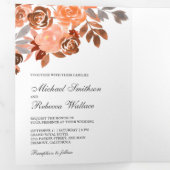 素朴自然フローラ結婚ズ 三つ折り招待状 (内部最初)