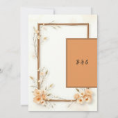 素朴自然フローラ結婚調和 招待状 (裏面)