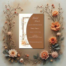 素朴自然フローラ調和ブライダル 招待状
