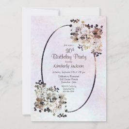 素朴自然フローラ30歳の誕生日パーティー 招待状