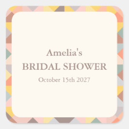 素朴自然秋カスタムブライダルシャワー スクエアシール