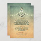素朴航海のいかりの結婚詳細 エンクロージャーカード (正面/裏面)