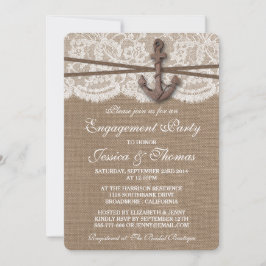 素朴航海のいかりビーチ婚約パーティ 招待状