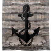 素朴航海のな背景といかり | シャワーカーテン (正面)