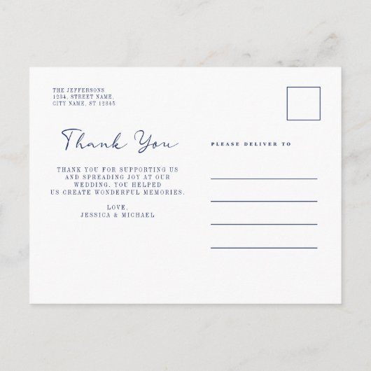 素朴航海のビーチ結婚式 ポストカード (裏面)