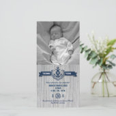 素朴航海のベビー誕生 案内状 (スタンド正面)