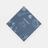 素朴航海のモダン魚釣り スタンダードランチョンナプキン (角)