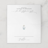 素朴航海のモダンSeashellスクリプ結婚ト プレイスカード (外部開封)