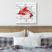 素朴航海のレッドドルフィ動揺してンオン キャンバスプリント (インサイチュ (寝室))