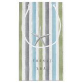 素朴航海の水ストライプ感謝してい線 スモールペーパーバッグ (裏面)